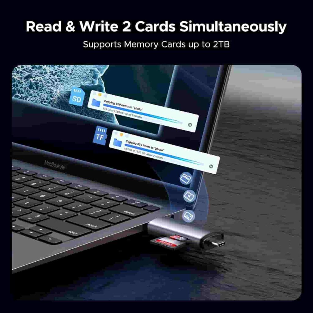 3 in1 4 in1 5 in1 SD Card Reader USB C, USB 3.0 Micro SD Card Reader 2 in 1 Memory Card Reader for MicroSD SDHC SDXC Compatible with PC Computer MacBook Laptop iPad iPhone 17 16 15 Pro/Pro Max