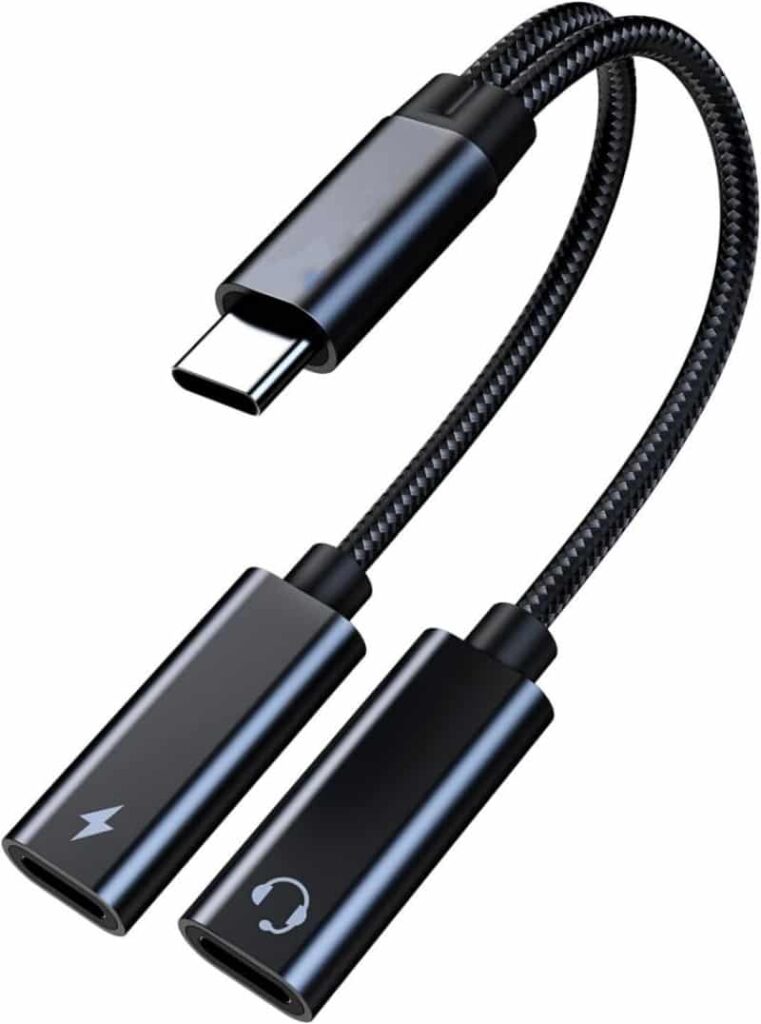 stereo sound lossless audio Dual USB C Headphone Jack Adapter and Charger adapter supplier from Guangdong Dongguan youlike electronics manufacturer wholesale OEM B2B factory exporting to the global market
